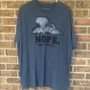 Peanuts Snoopy 'Nope Not Today' Blue T-Shirt
